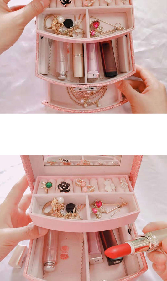 3 Layers Leather Jewelry Boxe