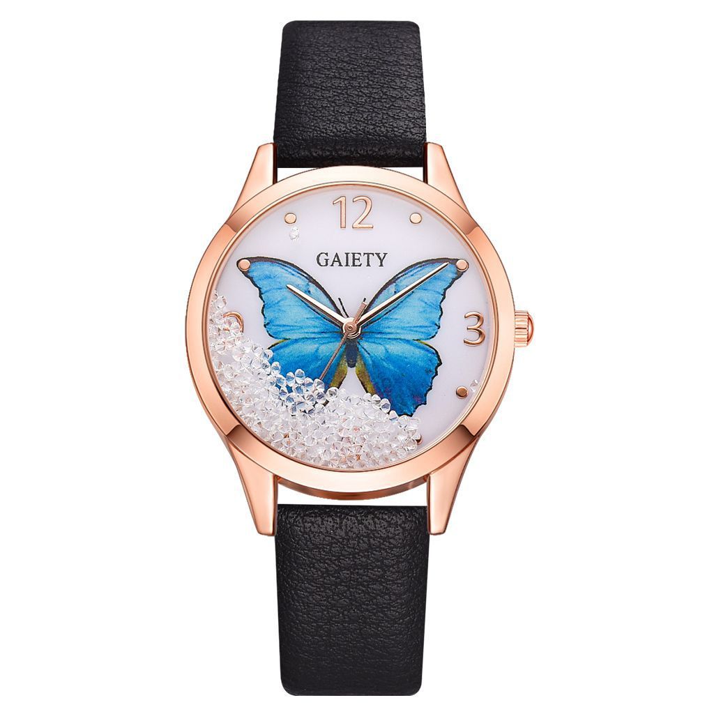 Luxury Removable Rhinestone Butterfly Wrist Watches