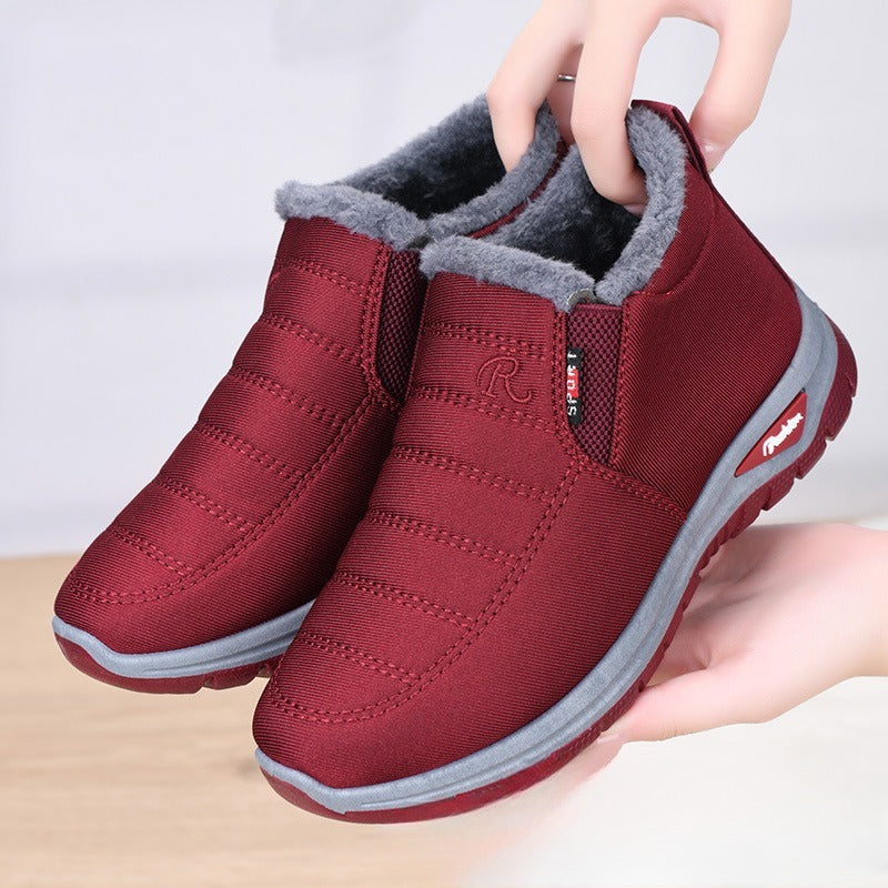 Winter Fleece-lined Thick Non-slip Wear-resistant Shoes For The Old