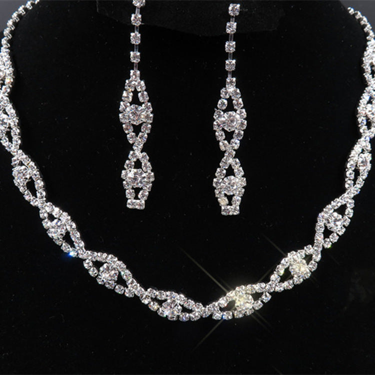 Bridal Jewelry Set with Electroplating Alloy Elegant