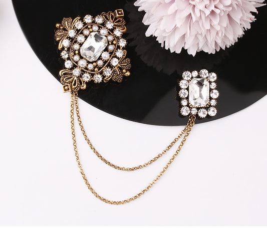 Collar Flower Shirt Brooch Pin for Men