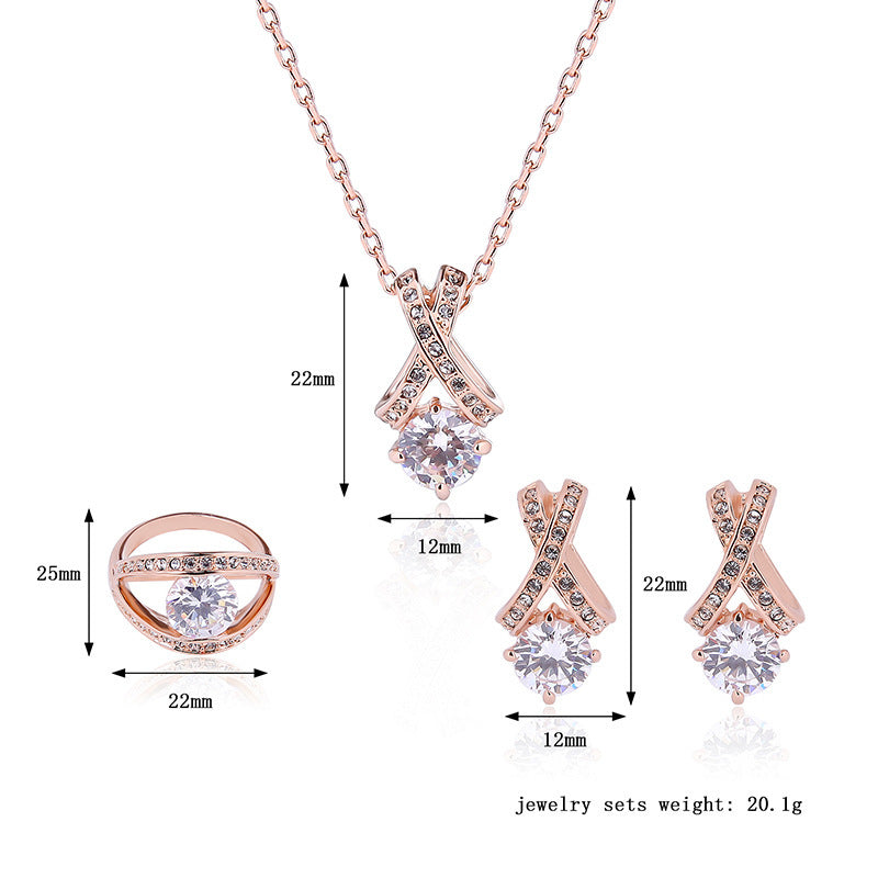 3-Piece Creative Diamond Jewelry Set