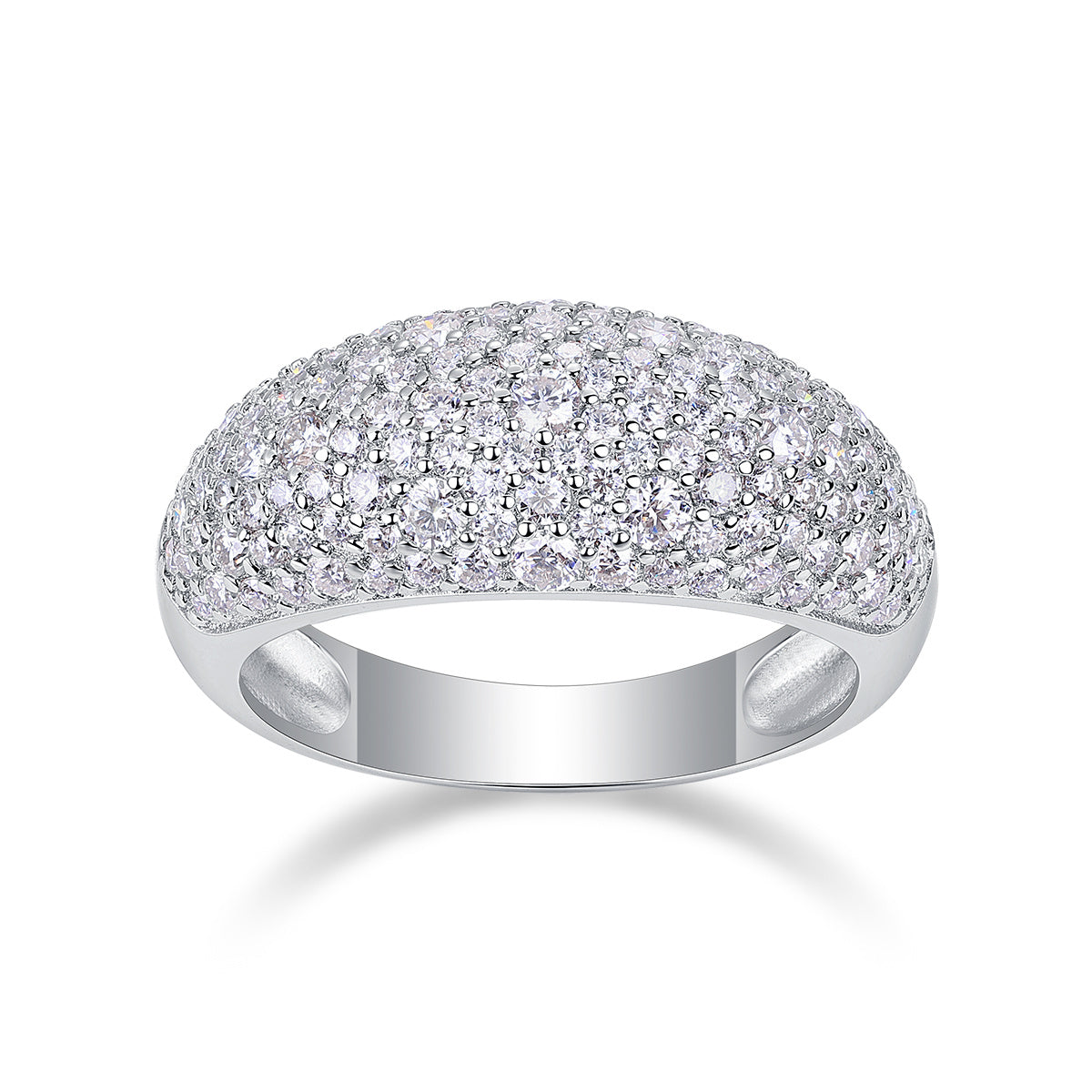 Moonlit Night Stars - Moissanite S925 Sterling Silver and Platinum Diamond Ring