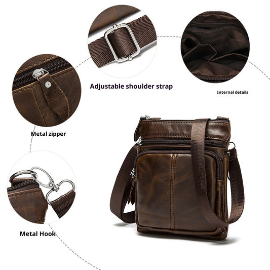 Men's Shoulder Bag Men's Real-leather Bag Casual Pouch