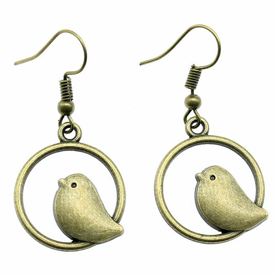 Handmade Retro Bird Earrings