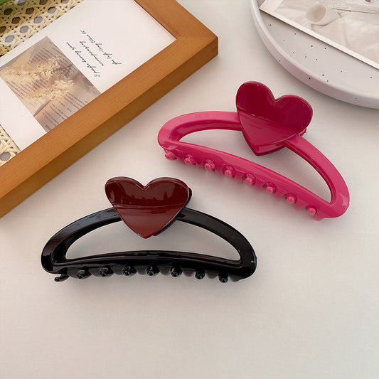 Shark Semicircle Hair Claw (Love Heart-Shaped)
