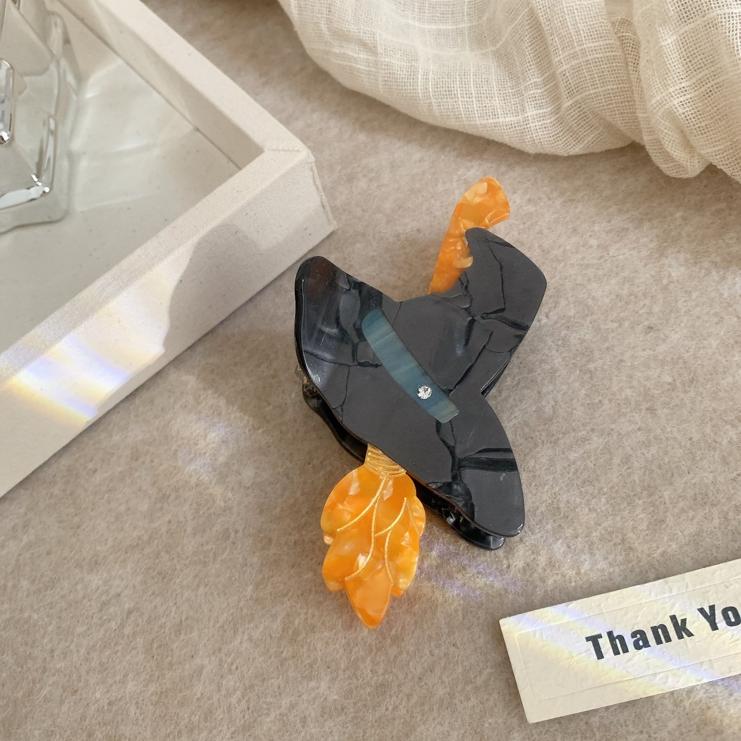 Acetic Acid Grip Halloween Wizard Hat Skull Back Broom Festival Hair Accessories