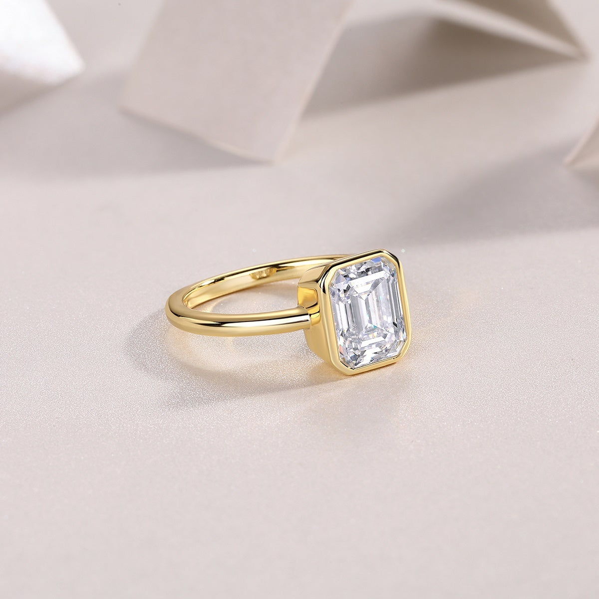 with Moissanite S925 Sterling Silver and Gold