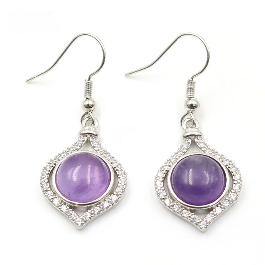 Amethyst Pack Beads Earrings