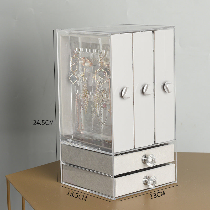 Transparent Jewelry Storage Box Jewelry Organizer (Dustproof Display)