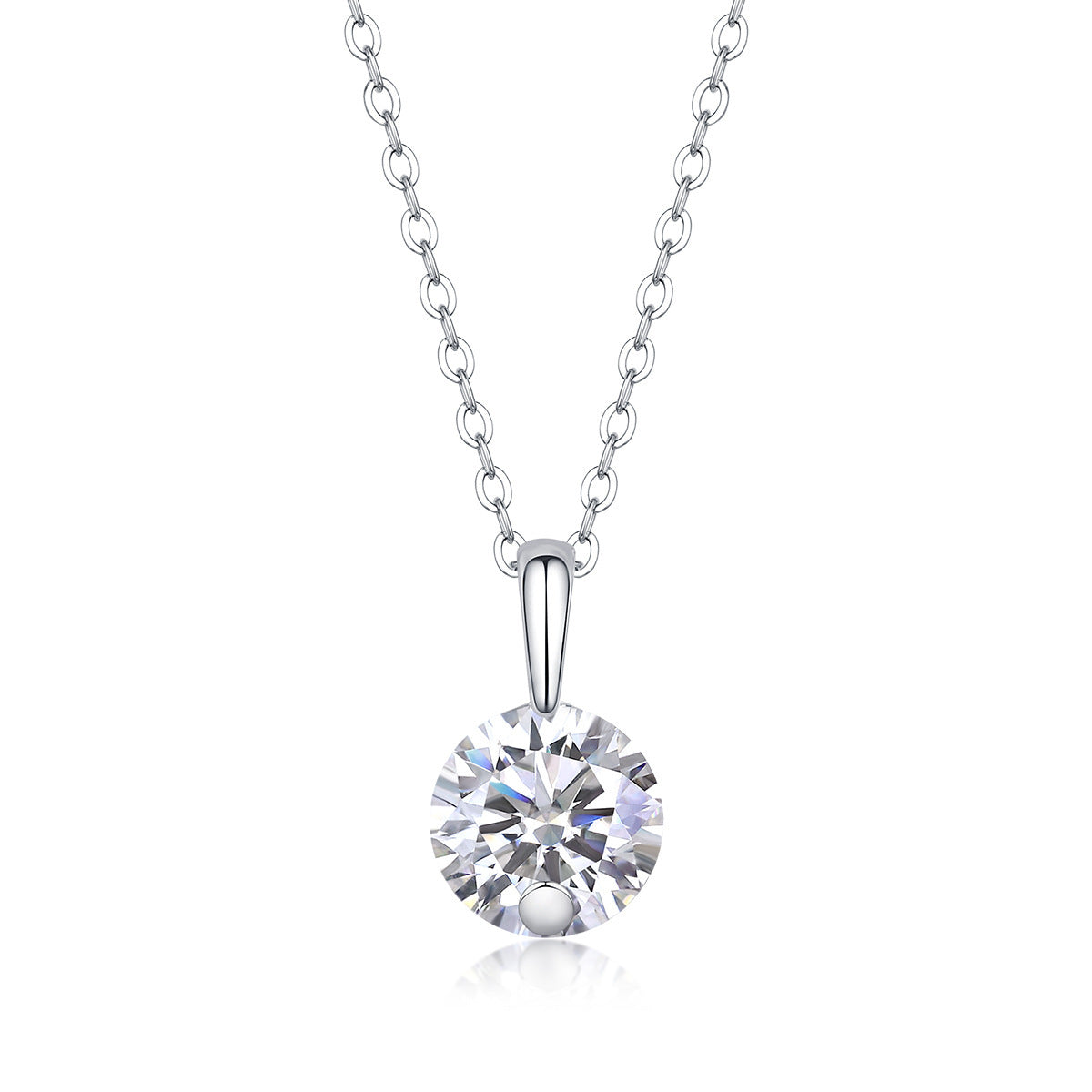 Moissanite Yis Style Horse Eye Pendant Necklace