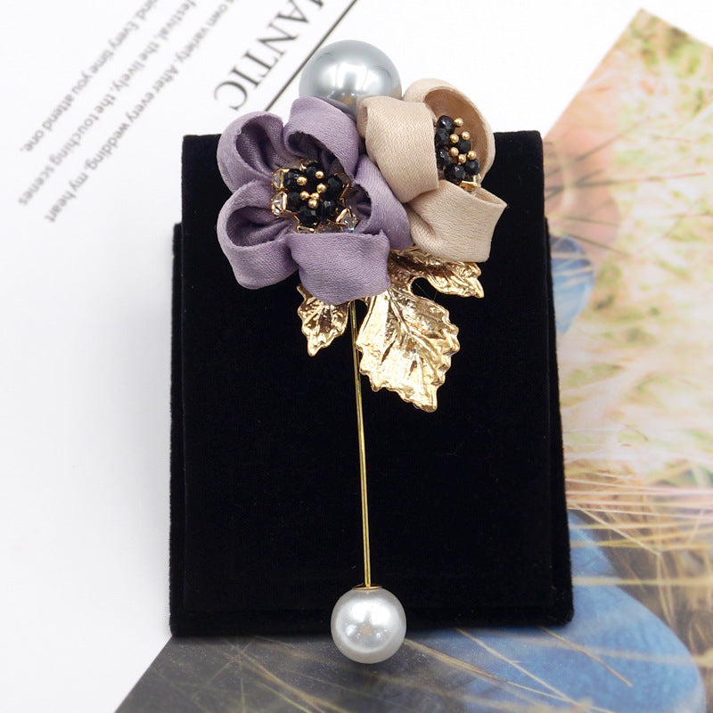 Pearl Flower Brooch for Women