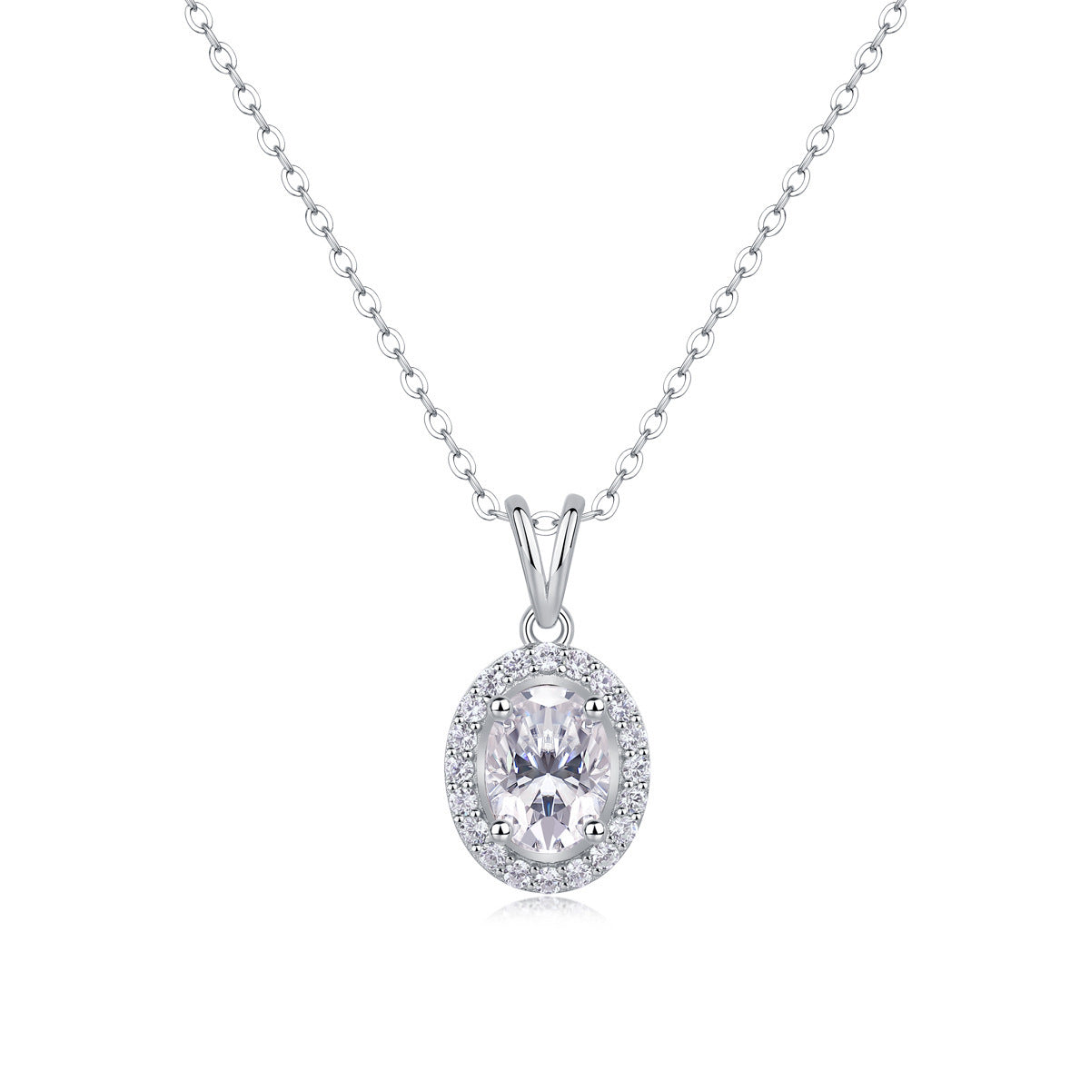Moissanite Yis Style Horse Eye Pendant Necklace