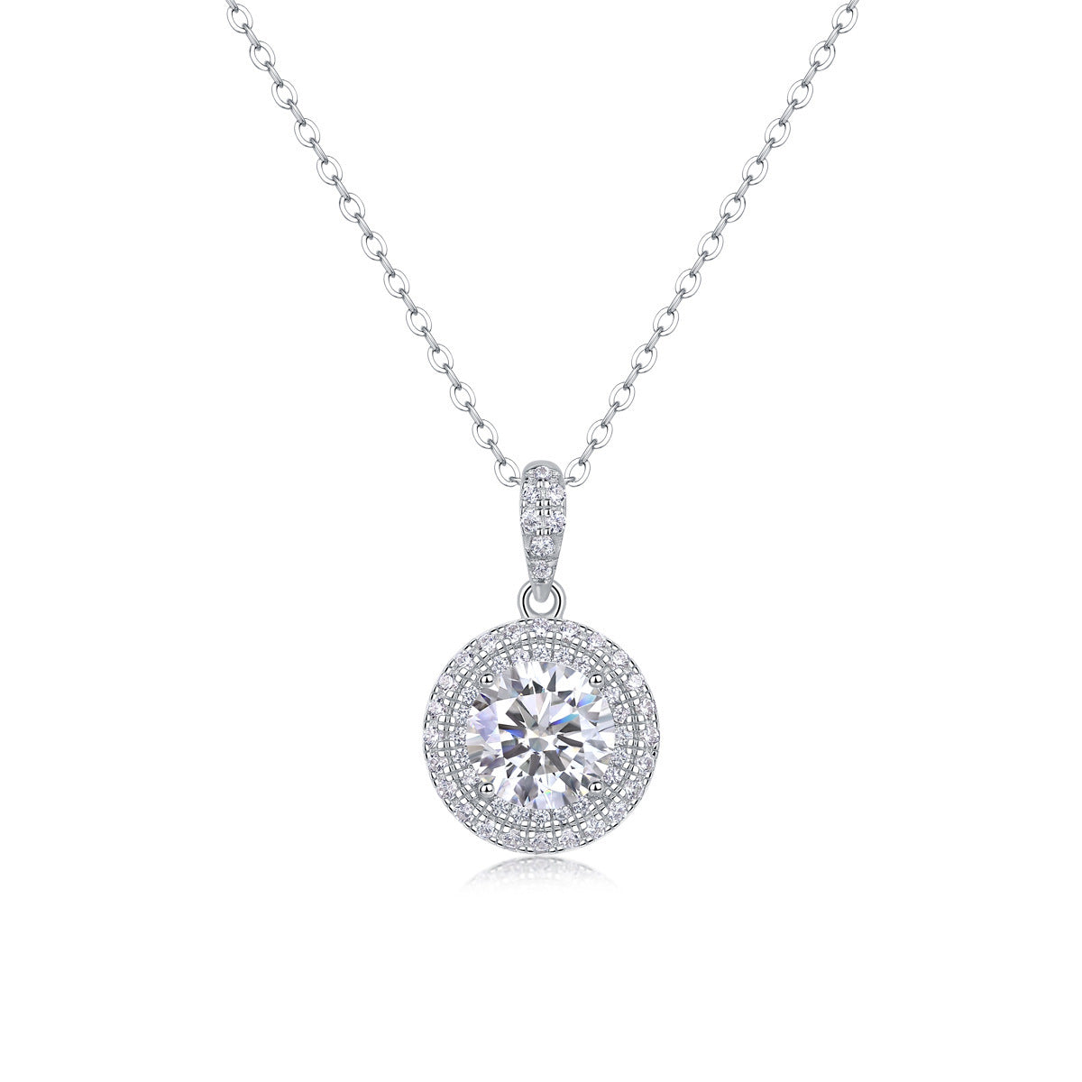 Moissanite Yis Style Horse Eye Pendant Necklace