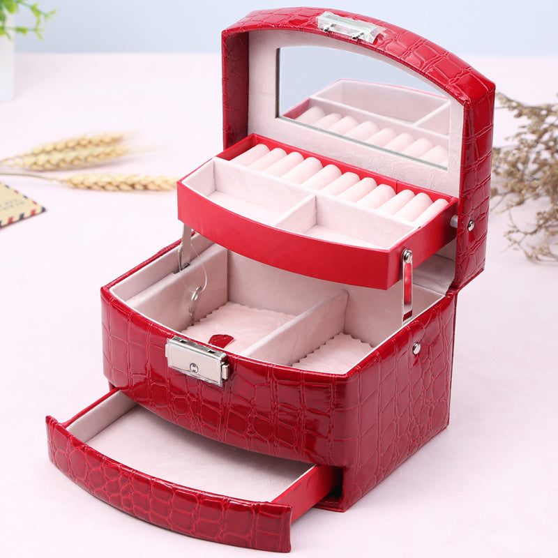 3 Layers Leather Jewelry Boxe