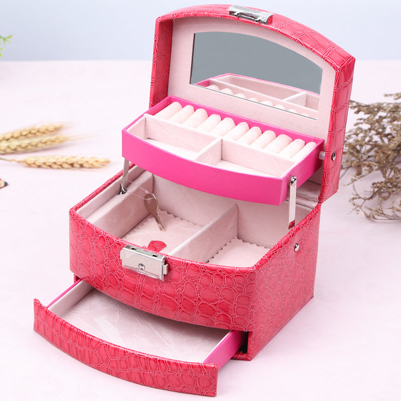 3 Layers Leather Jewelry Boxe