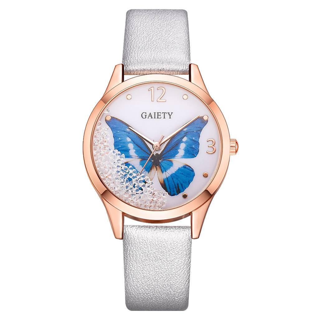 Luxury Removable Rhinestone Butterfly Wrist Watches