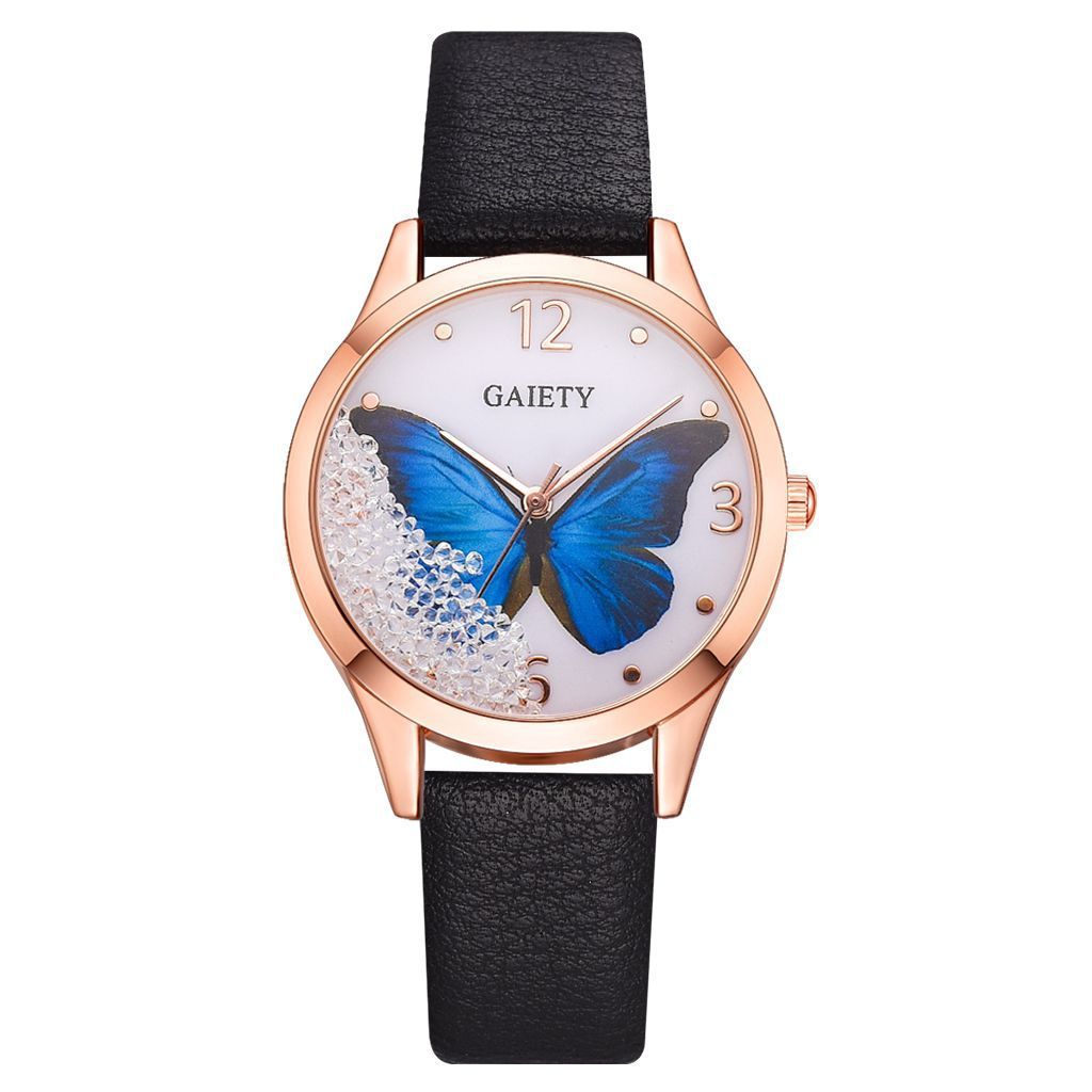 Luxury Removable Rhinestone Butterfly Wrist Watches