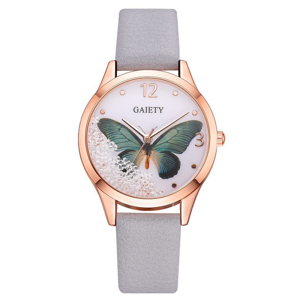 Luxury Removable Rhinestone Butterfly Wrist Watches