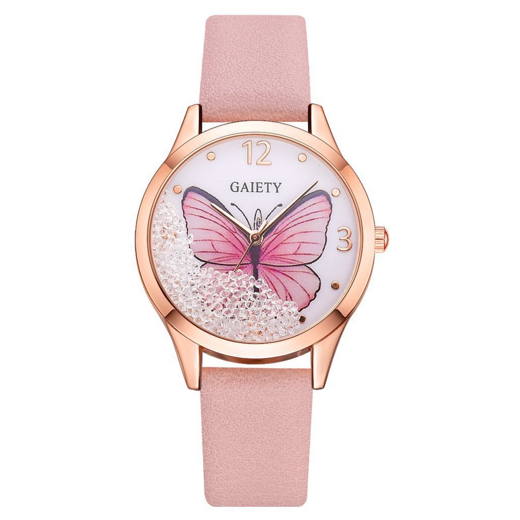 Luxury Removable Rhinestone Butterfly Wrist Watches