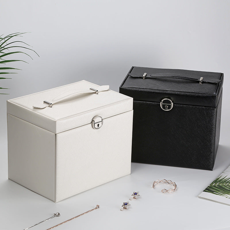 Five-Layer Leather Cosmetic & Jewelry Storage Box