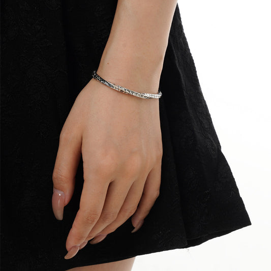 S925 Sterling Silver Mobius Bracelet for Women