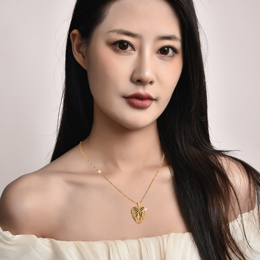 Personalized Name Heart Necklace Zirconia