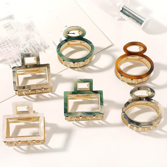 Geometric Hair Claw Hollow Shark Clip