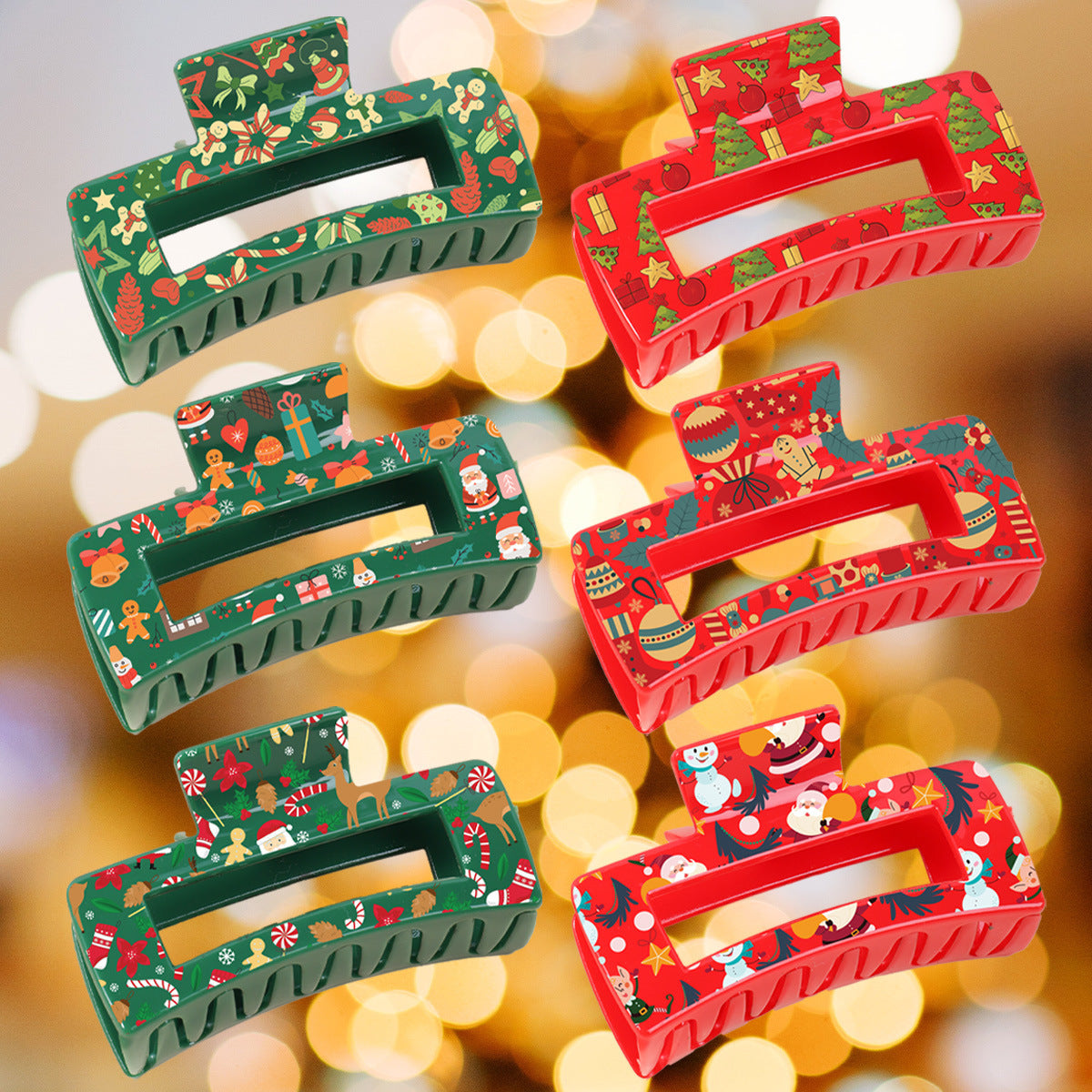 Transparent Printing Grip Back Head Updo Lady