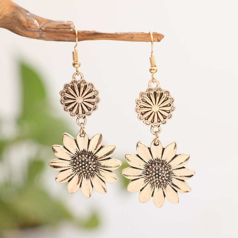 Retro Sunflower Earrings