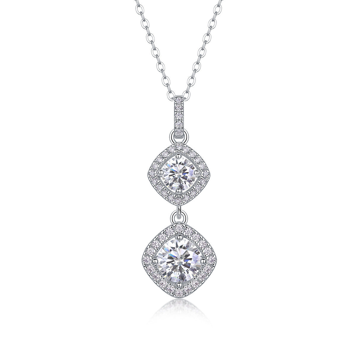 Moissanite Yis Style Horse Eye Pendant Necklace
