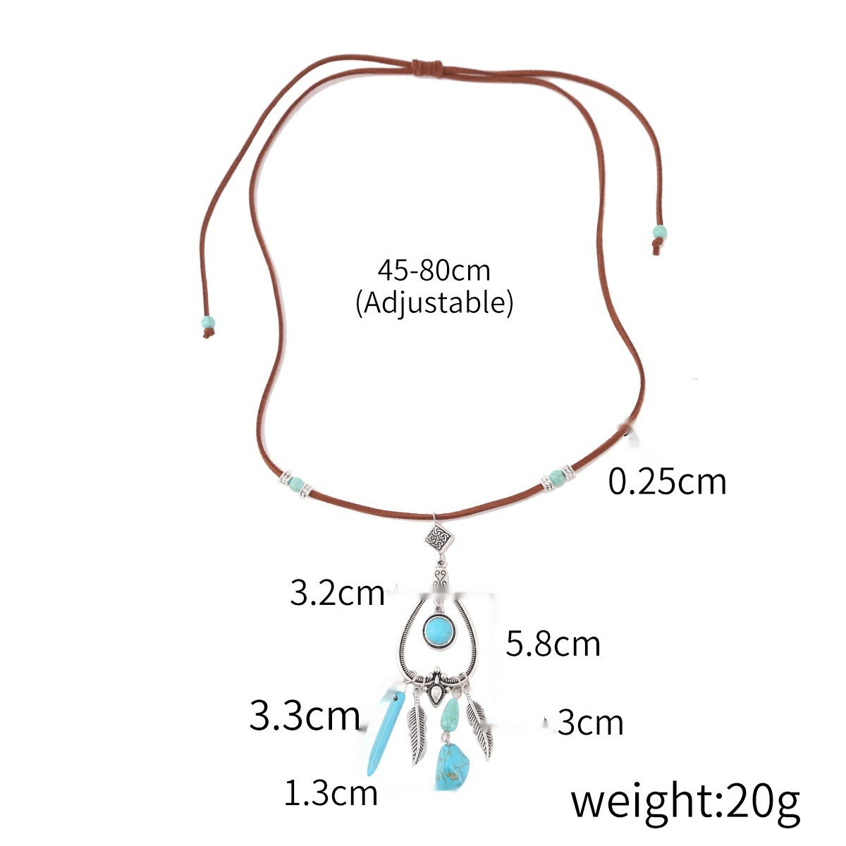 Bohemian Natural Stone Long Retro Necklace