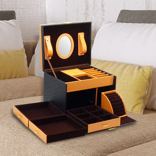 High-End Leather Jewelry Storage Box