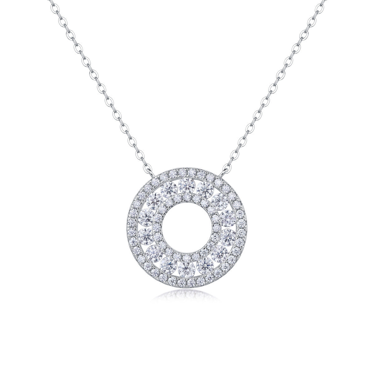 Moissanite Yis Style Horse Eye Pendant Necklace