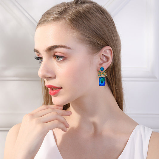 Crystal Bow Temperamental Earrings