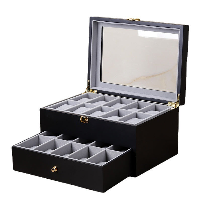 Black Matte Baked Paint Jewelry Organizer Display Box