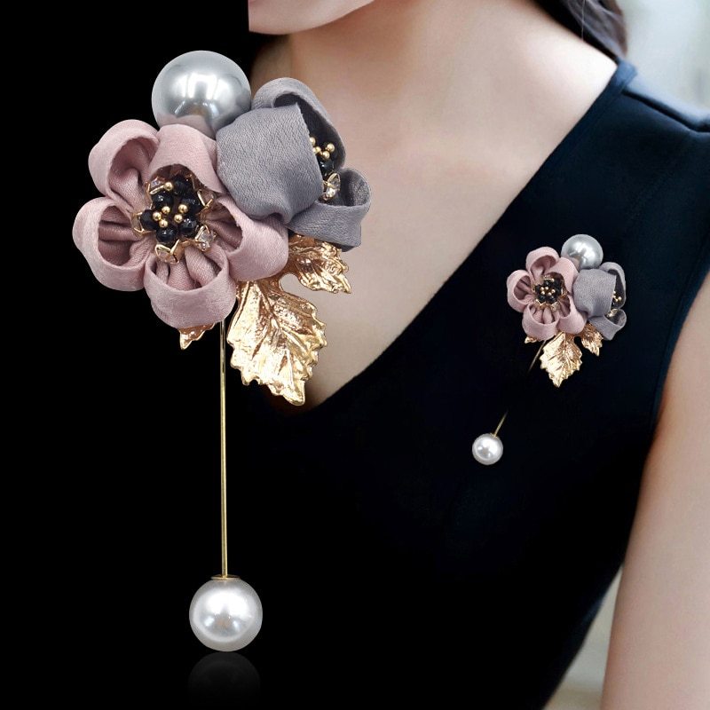 Pearl Flower Brooch for Women