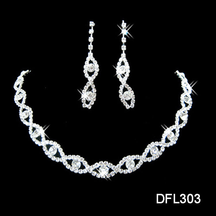 Bridal Jewelry Set with Electroplating Alloy Elegant