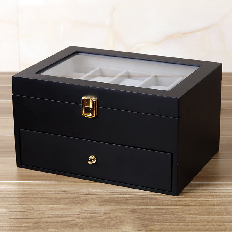 Black Matte Baked Paint Jewelry Organizer Display Box