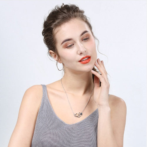 X & P Charm Honeycomb Bee Necklace for Women