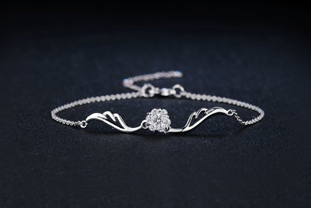 Angel Wings Zircon Micro-inlaid Plated Bracelet