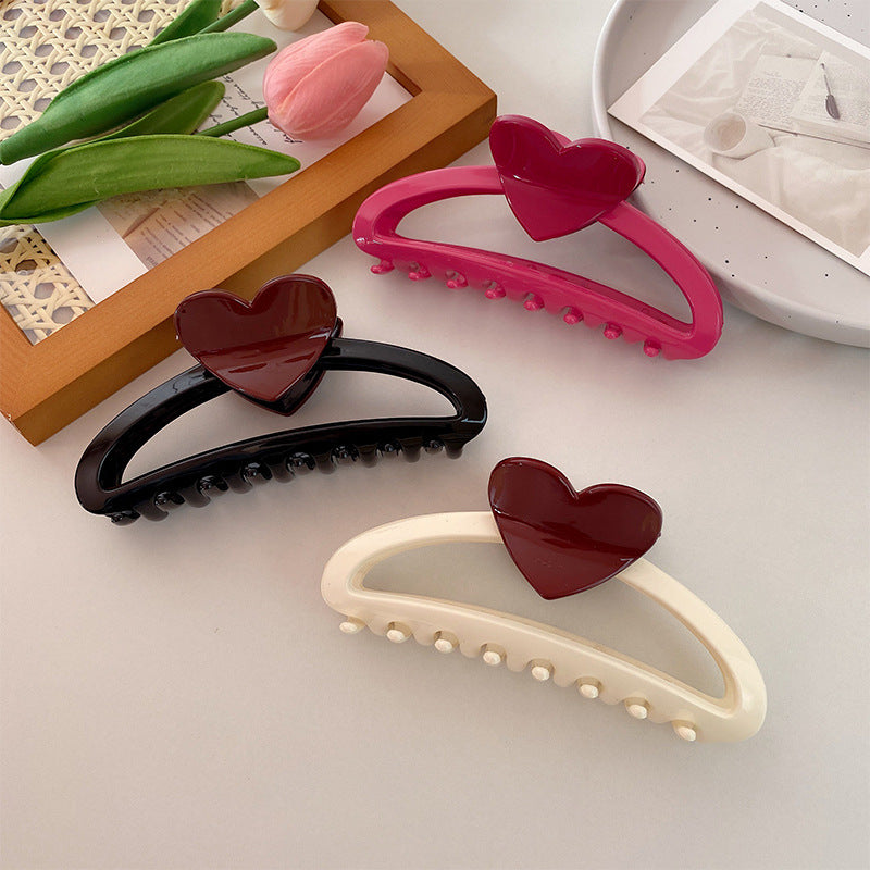 Shark Semicircle Hair Claw (Love Heart-Shaped)