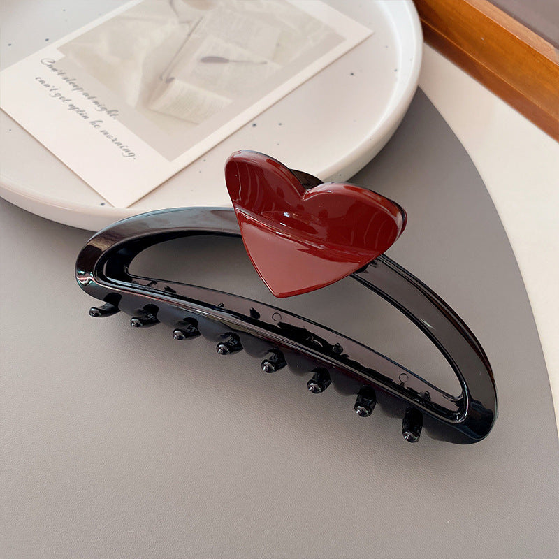 Shark Semicircle Hair Claw (Love Heart-Shaped)