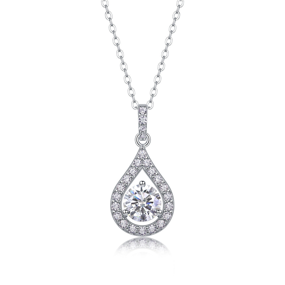 Moissanite Yis Style Horse Eye Pendant Necklace