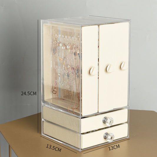 Transparent Jewelry Storage Box Jewelry Organizer (Dustproof Display)