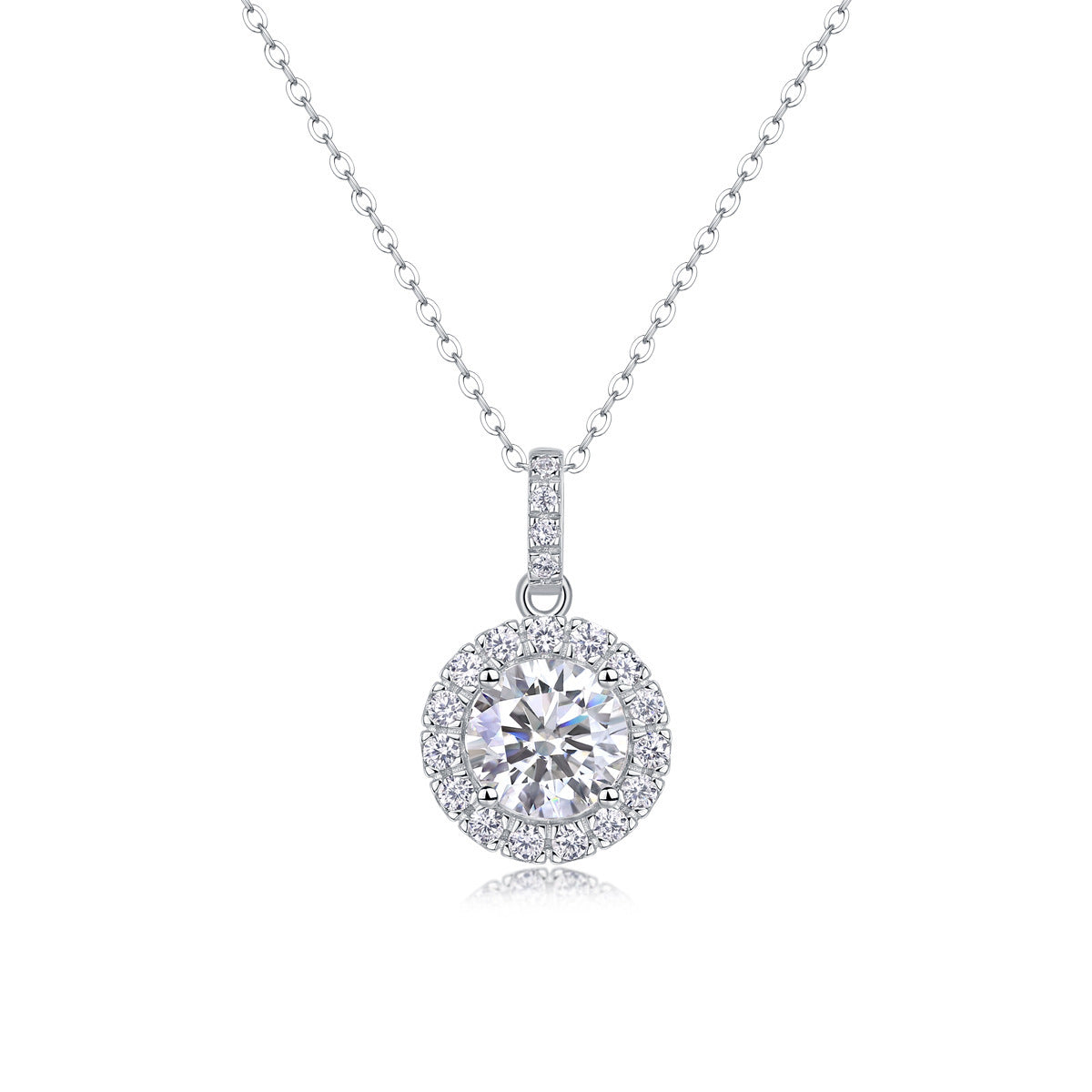 Moissanite Yis Style Horse Eye Pendant Necklace