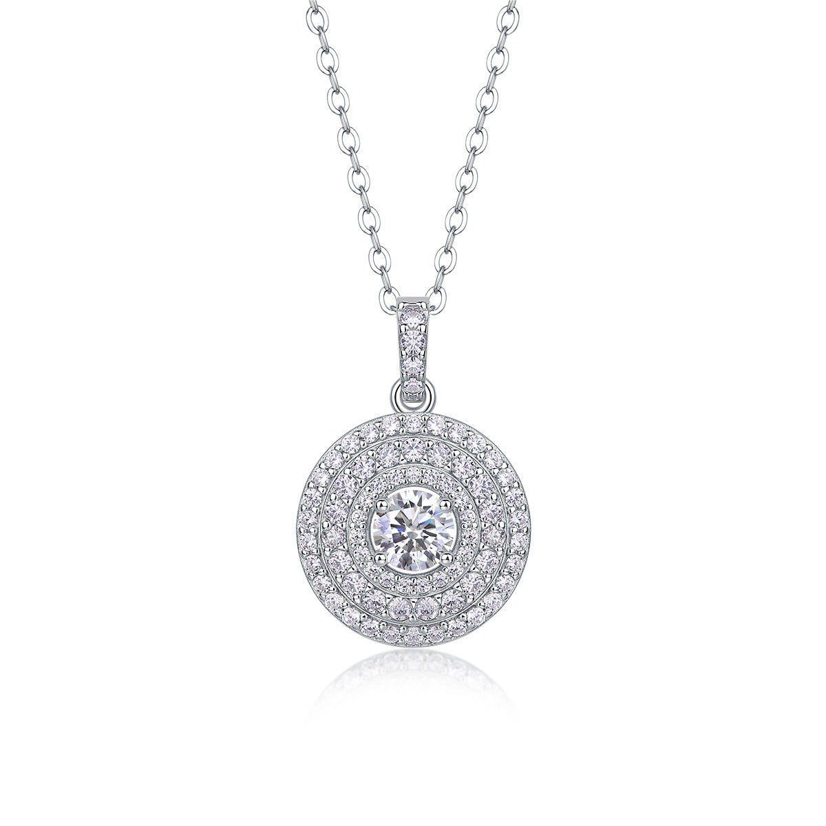 Moissanite Yis Style Horse Eye Pendant Necklace