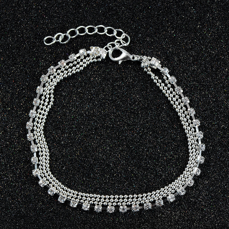 1PC Multilayer Charming Crystal Anklet