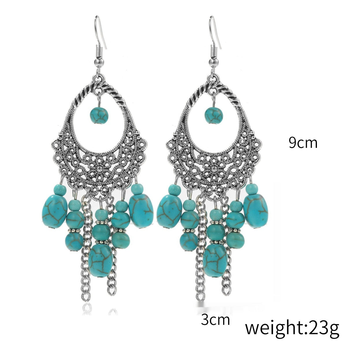 Bohemian Natural Stone Long Retro Necklace