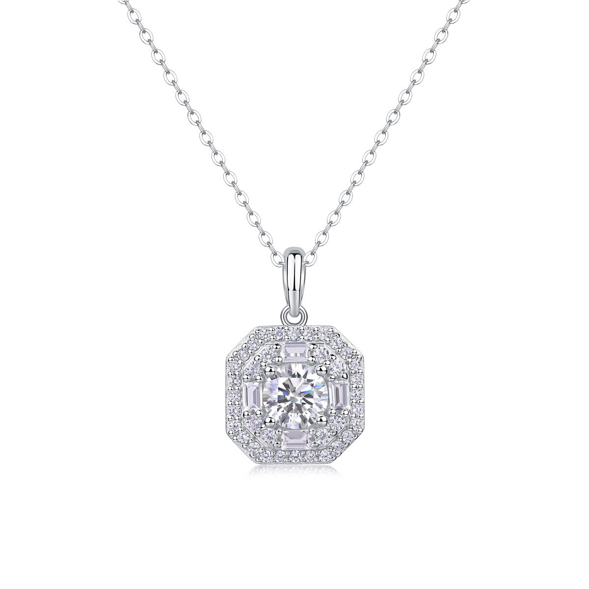 Moissanite Yis Style Horse Eye Pendant Necklace